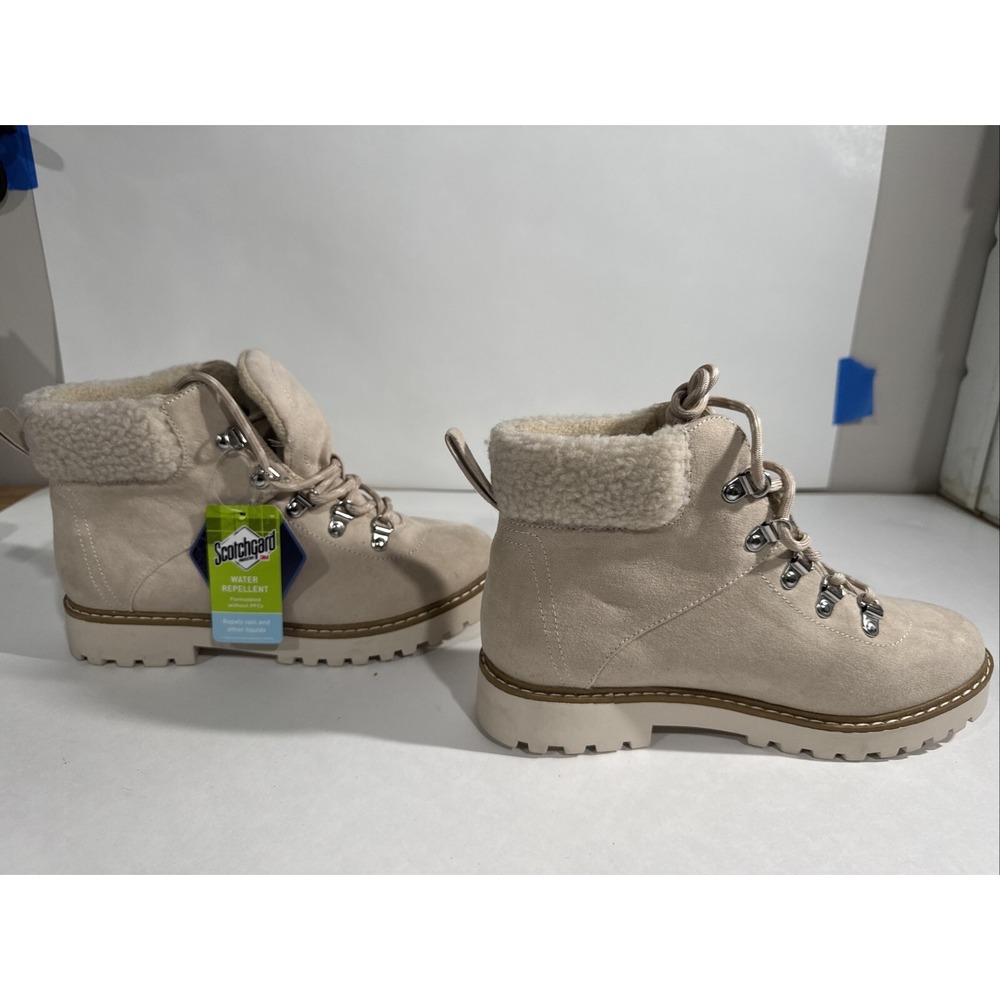 Sonoma Boots Women's 7 Margarita Cream Hiking Ortholite Scotchgard Protector